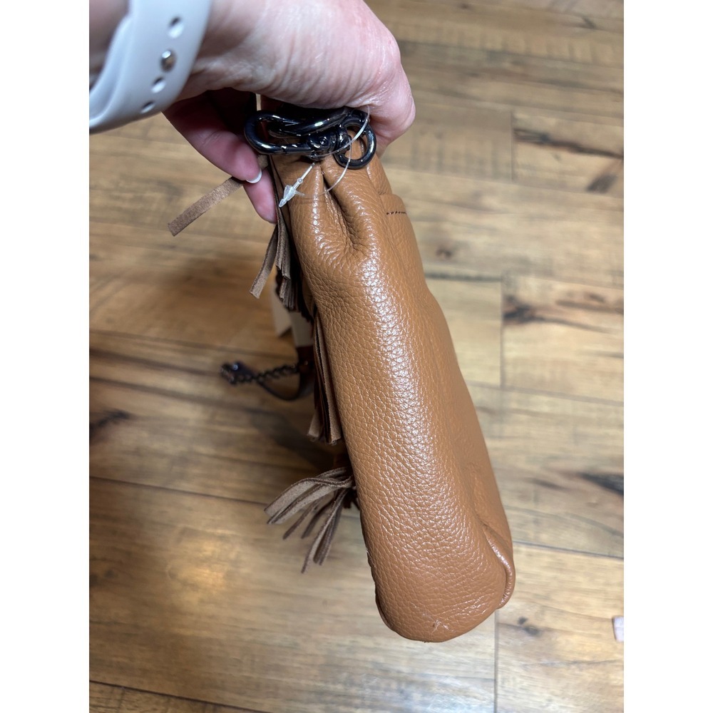 Aimee Kestenberg Kaiden Large Crossbody Walnut Brown Leather Fringe Bag AK448112 - Picture 11 of 12